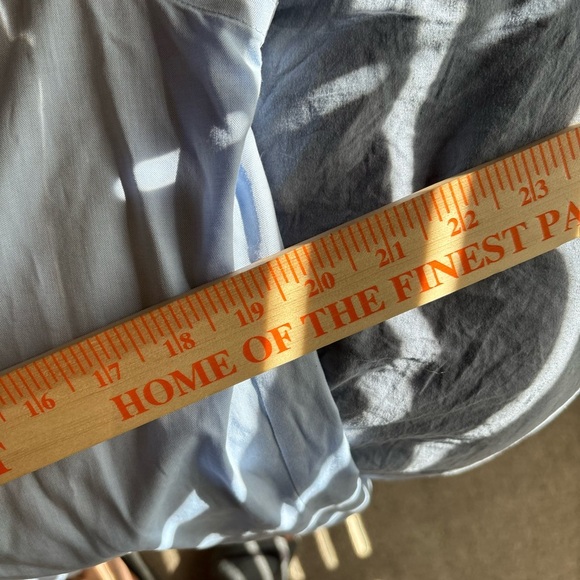 croft barrow Easy Care 100% Cotton Baby Blue Dress Shirt Short Sleeve Sz M 15-16 - Picture 9 of 14